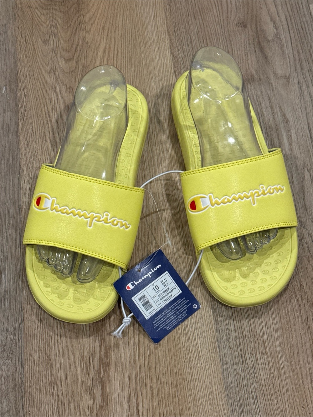 Champion Women's Slides Sandals Super Slides Nice Size 10 Yellow
